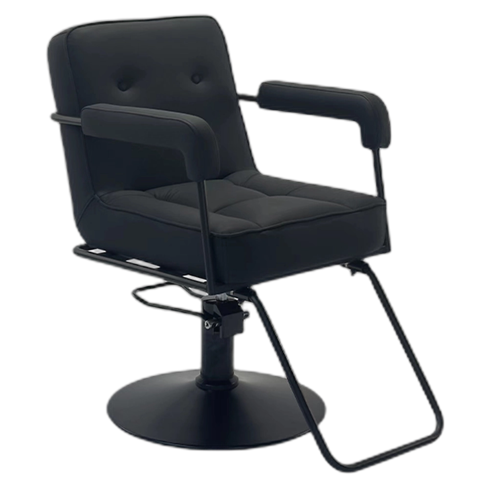 HERON Styling Chair - Black with Footrest