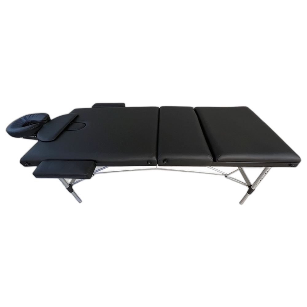 Marbella Portable 3 Part Aluminium Massage Table  (Black)