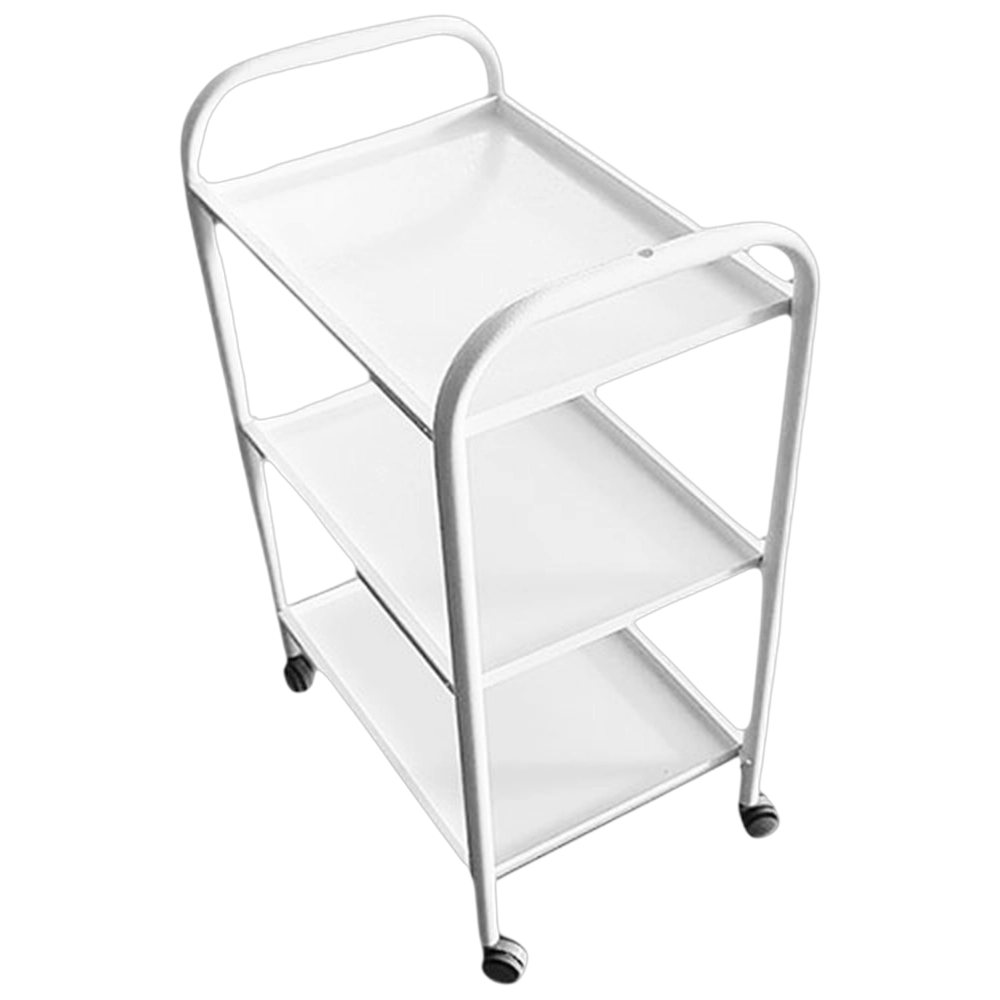 Trolley - 3 Tier Narrow MEDIUM  (White) (83h x 56w x 37d)