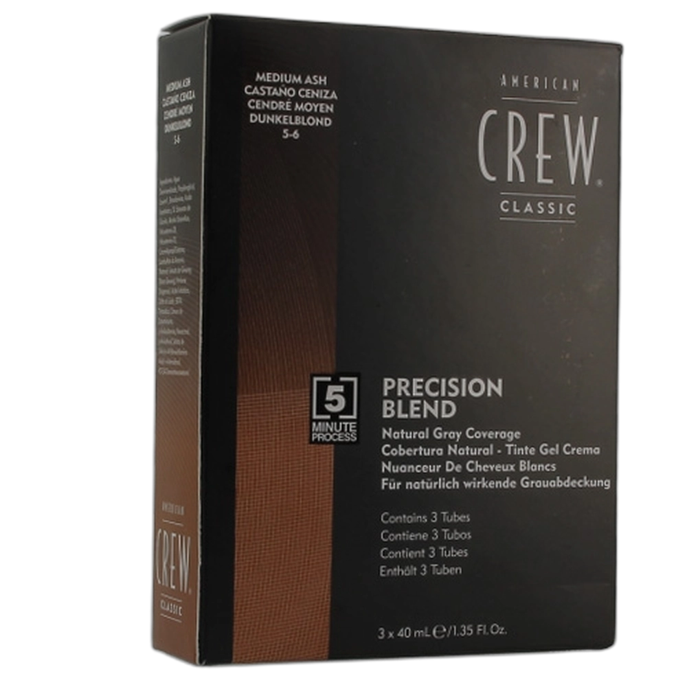 American Crew Precision Blend Medium Ash 5-6 - 3x40ml