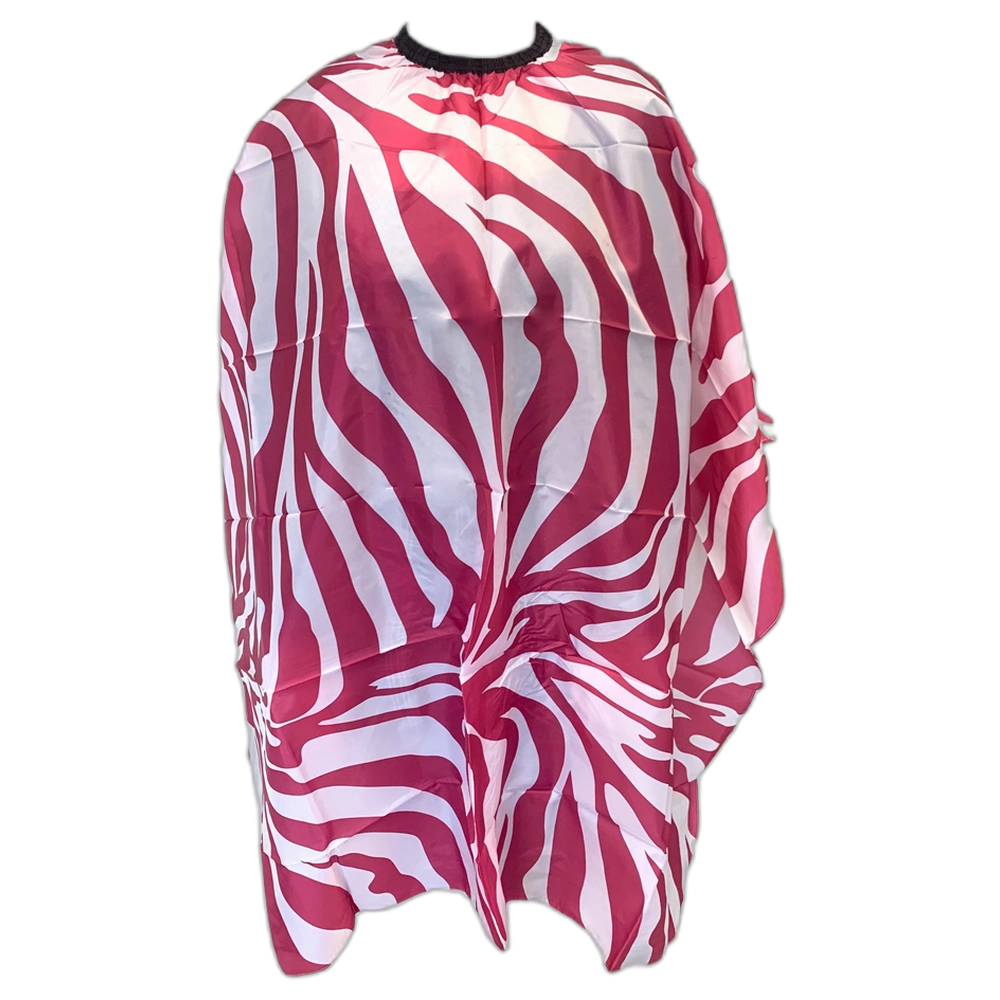 Cutting Cape - Zebra Pattern Red - Slide Clip