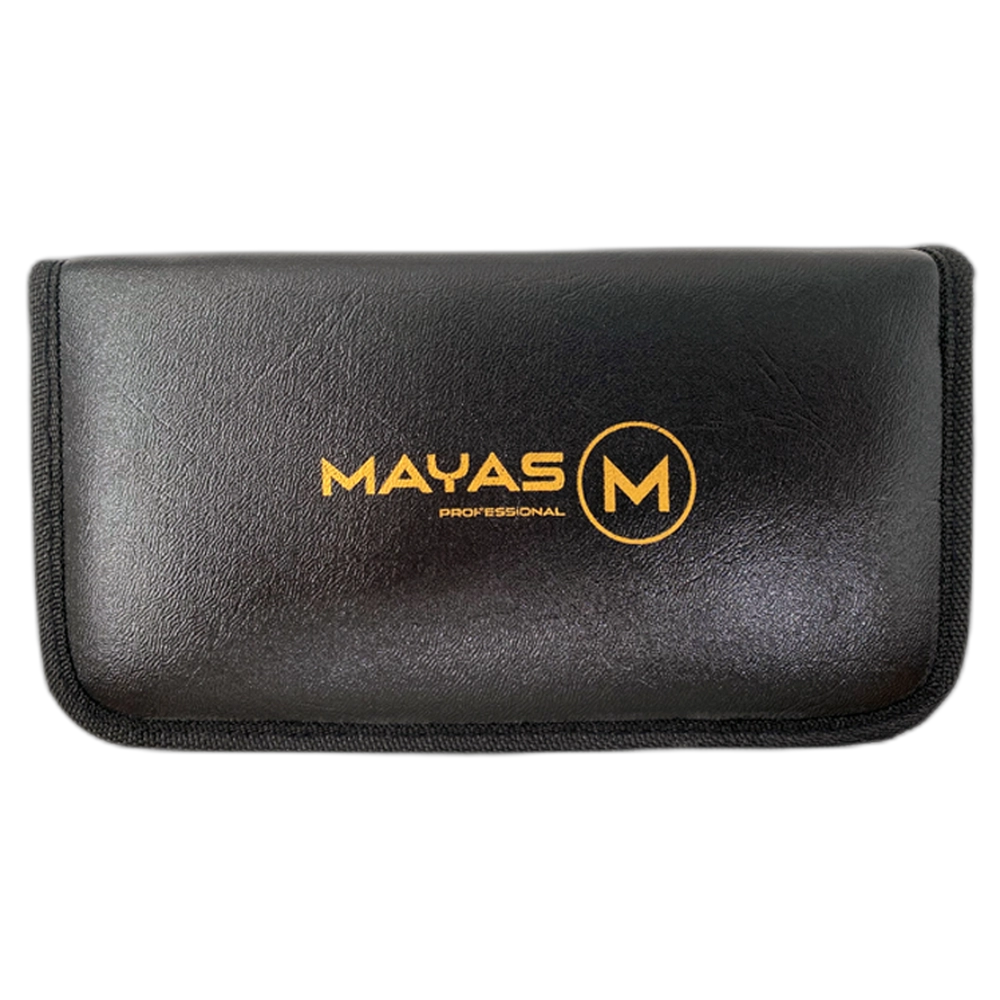 Mayas UHC Scissor Set -Black with Razor & Comb in Pouch