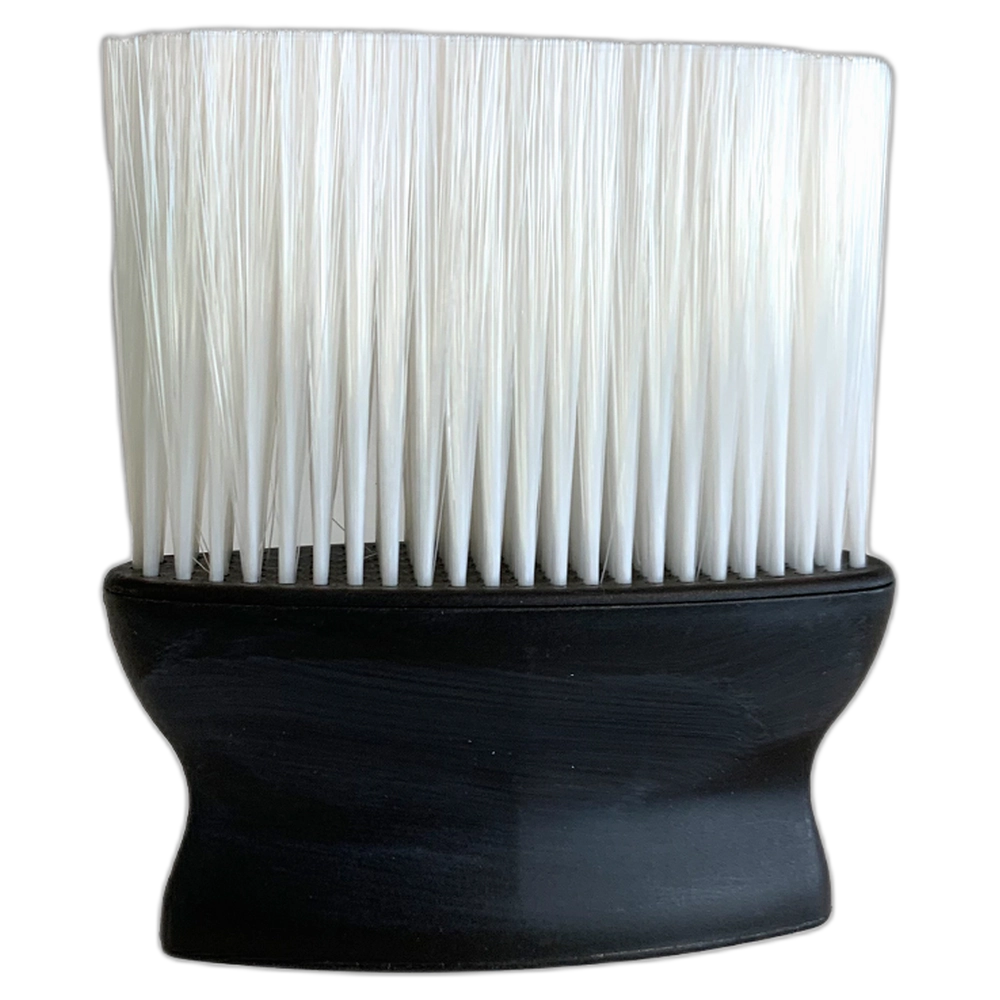 Neck Brush with White Bristles & Flat Black Handle (HS33939)