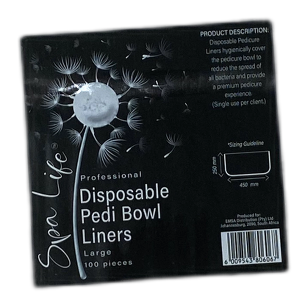 Spa Life Disposable Pedi Bowl Liner Large - 100pc