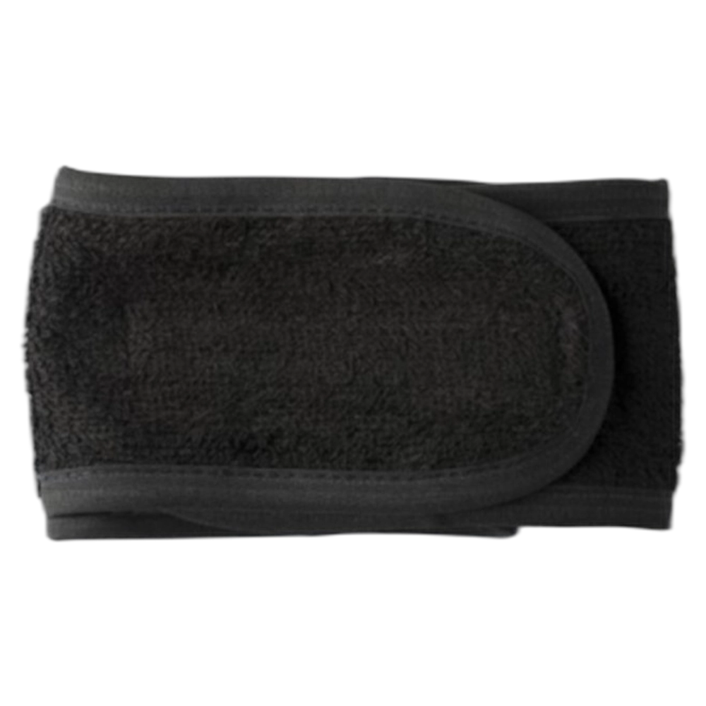 Head Band Towelling with Velcro - Black