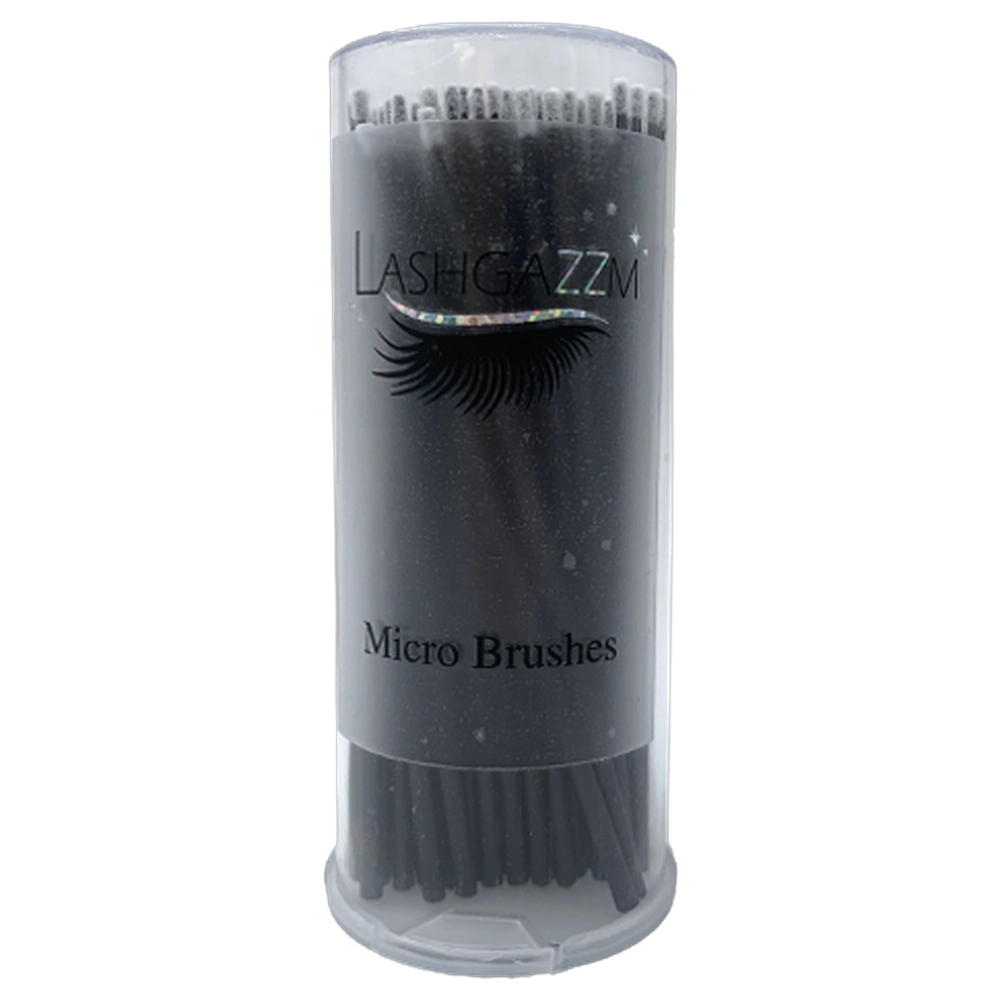 LASHGAZZM Micro Brushes Cylinder 1.2mm Black (100/pcs)