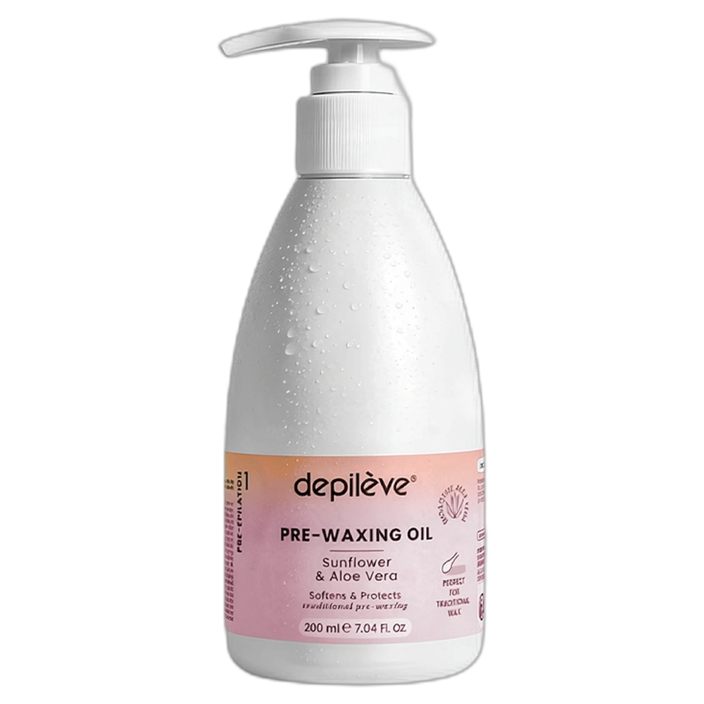 Depileve Pre Wax Oil 200ml-Sunflower & Aloe Vera for Hot Wax
