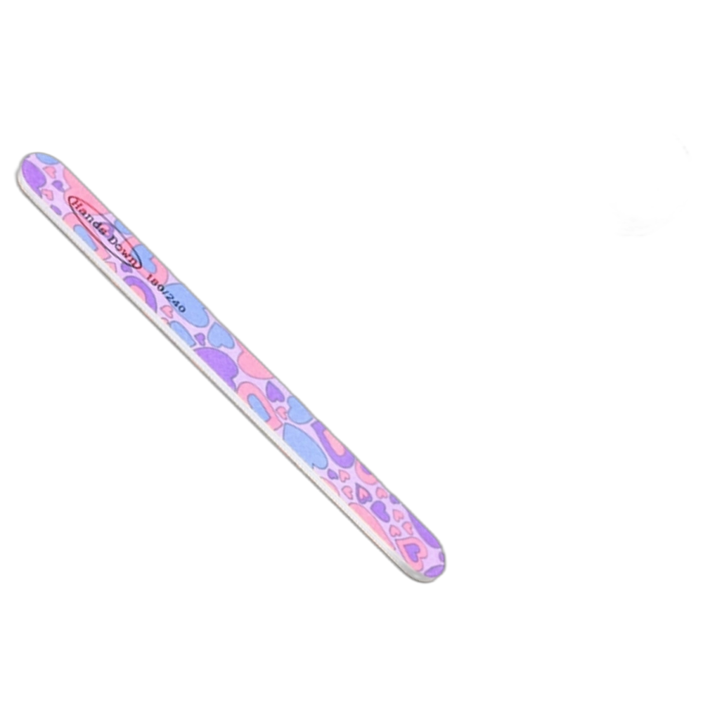 ***Hands Down Nail File Printed Blue Hearts 180/240