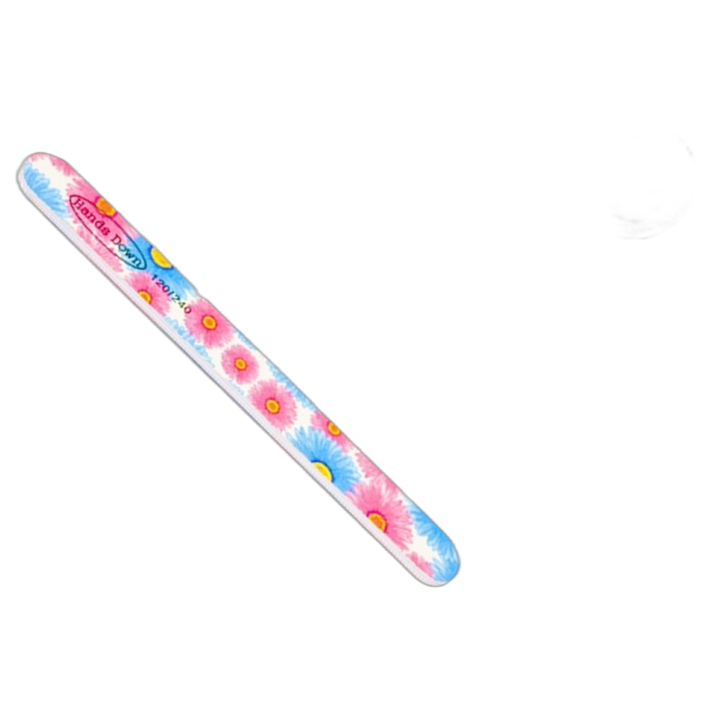 ***Hands Down Nail File Printed Blue & Pink Daisy 120/240