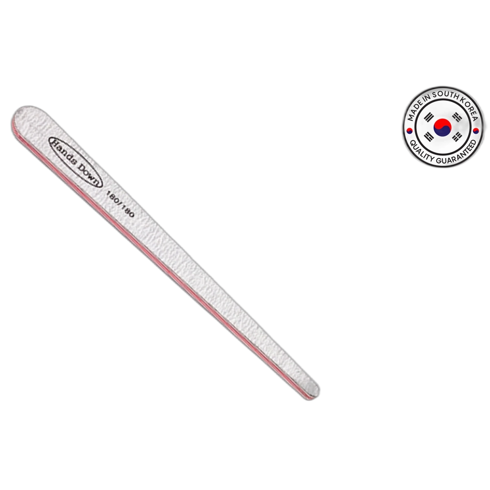 ***Hands Down Nail File Grey Zebra Tapered 180/180