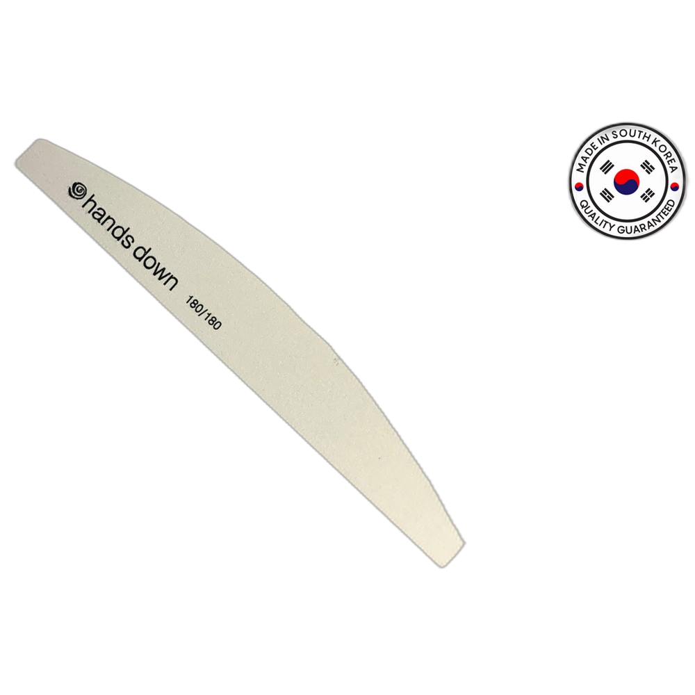 ***Hands Down Nail File White Halfmoon 180/180