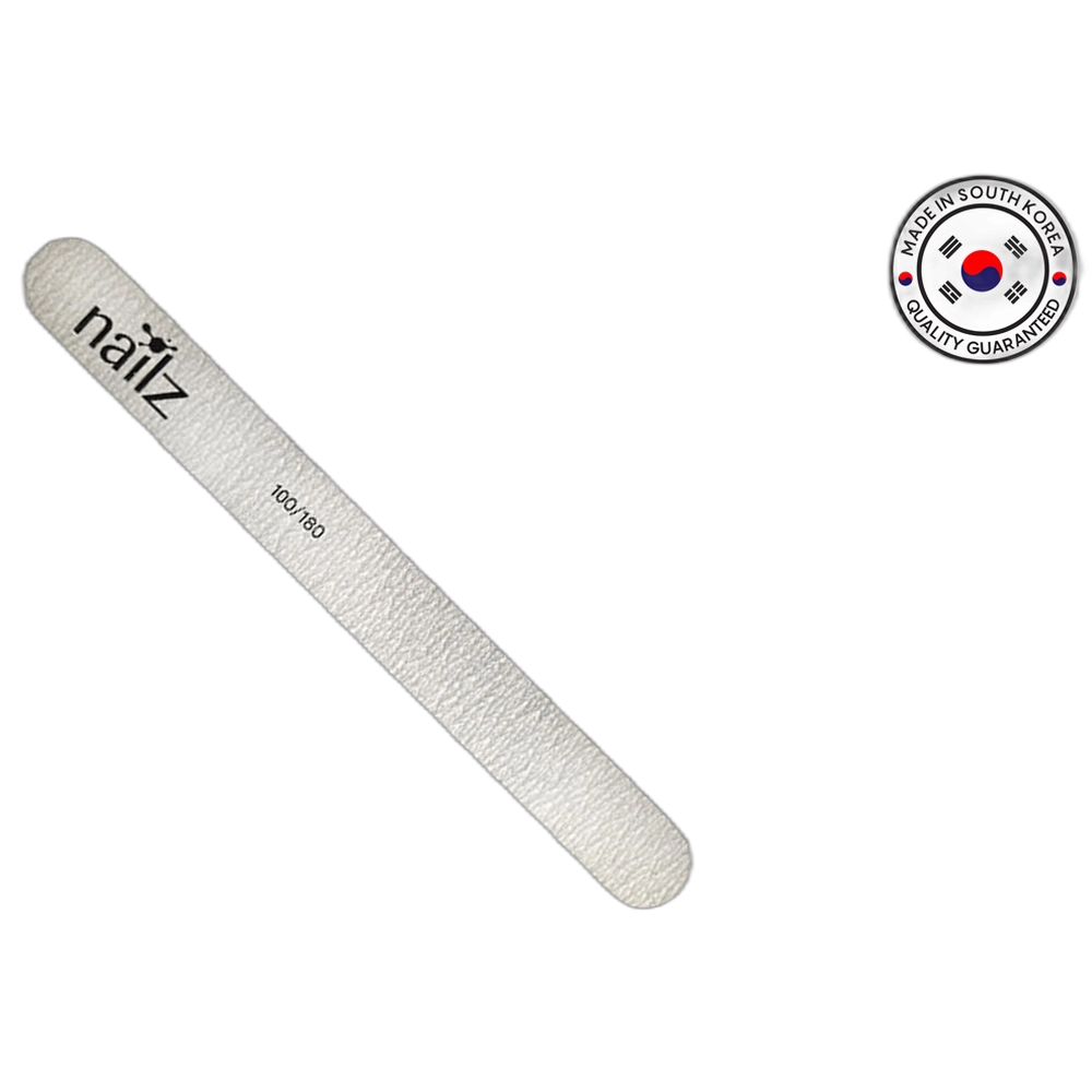 NAILZ Nail File - Straight Grey 100/180 [Korean]