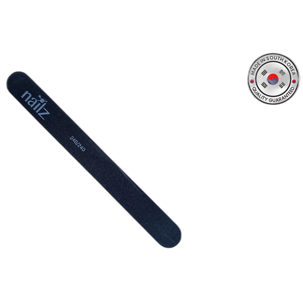 NAILZ Nail File - Straight Black 240/240 [Korean]