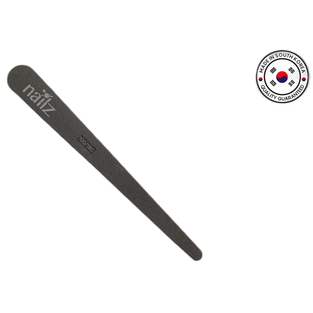 NAILZ Nail File - Teardrop Black 100/180 [Korean]