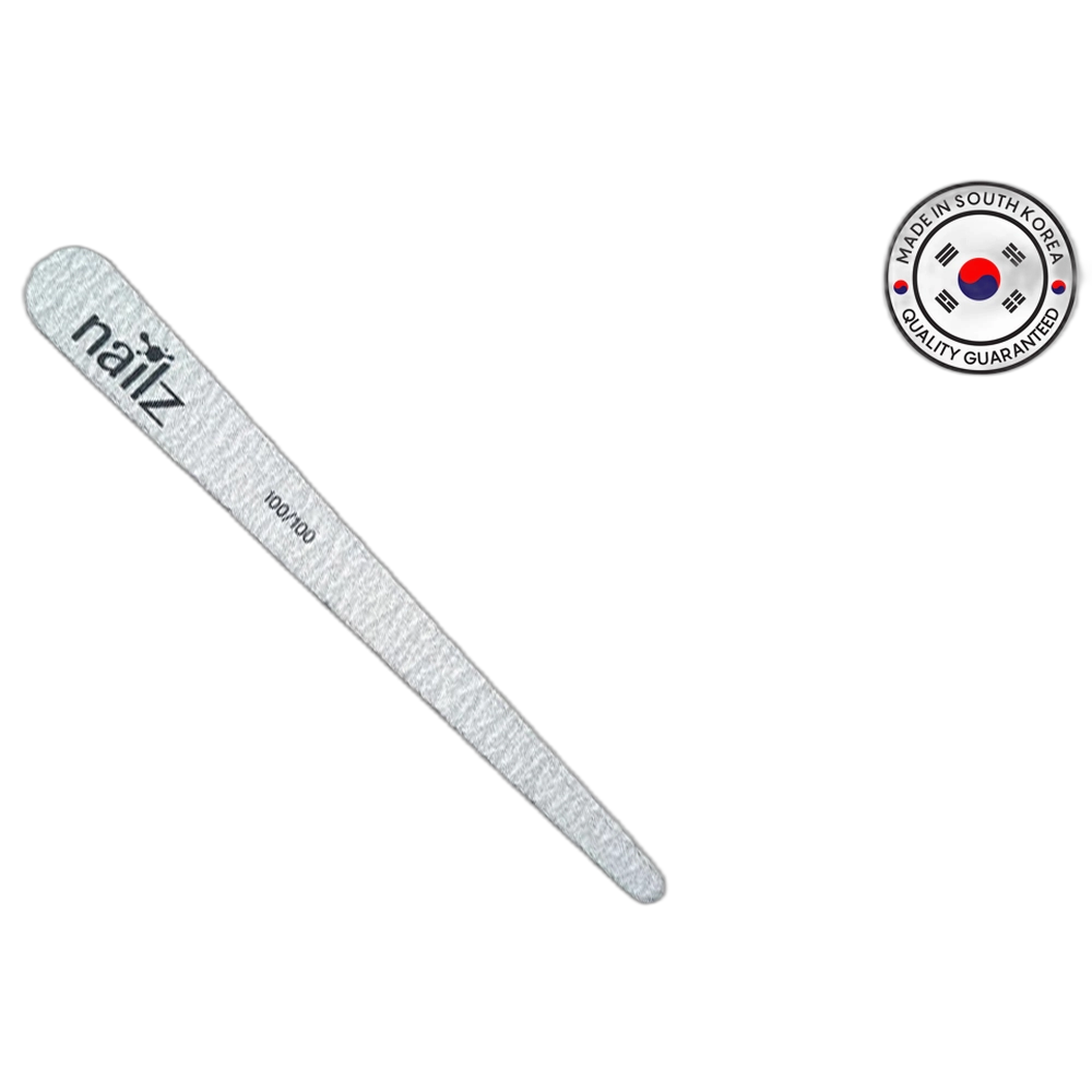 NAILZ Nail File - Teardrop Grey 100/100 [Korean]