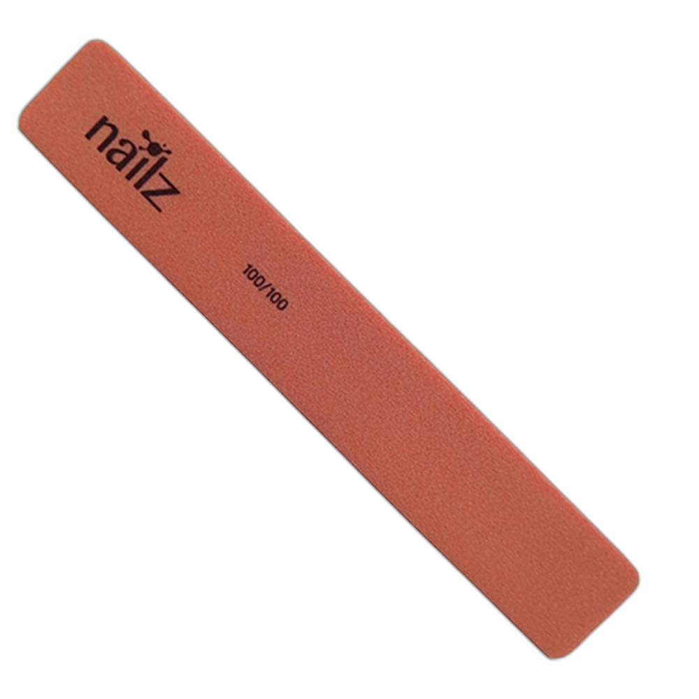 NAILZ Sponge File - Rectangular Orange 100/100 [Korean]