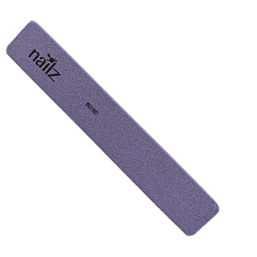NAILZ Sponge File - Rectangular Purple 80/80 [Korean]