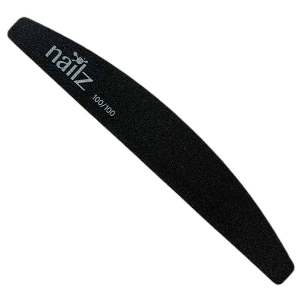 NAILZ Nail File - Halfmoon Black 100/100 [Korean]