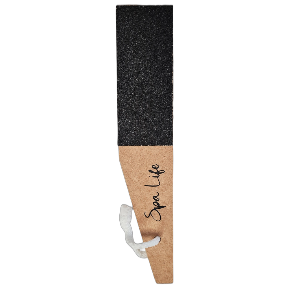 Spa Life Wooden Foot File - Slanted Handle (80/120)