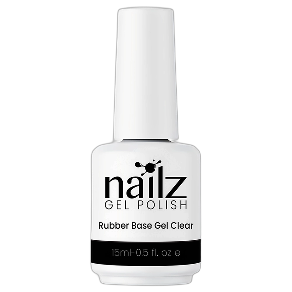 Nailz Gel Polish 15ml Rubber Base Gel - Clear