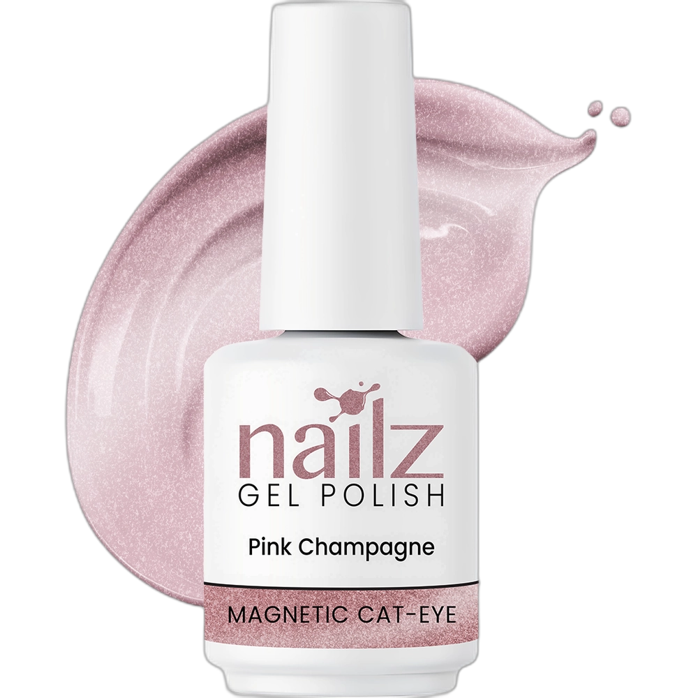 NAILZ Gel Polish 15ml Magnetic Cat Eye- Pink Champagne