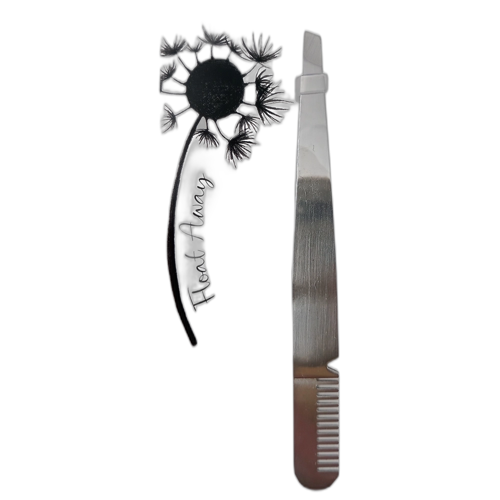Spa Life Slant Tip Tweezer with Eyebrow Comb