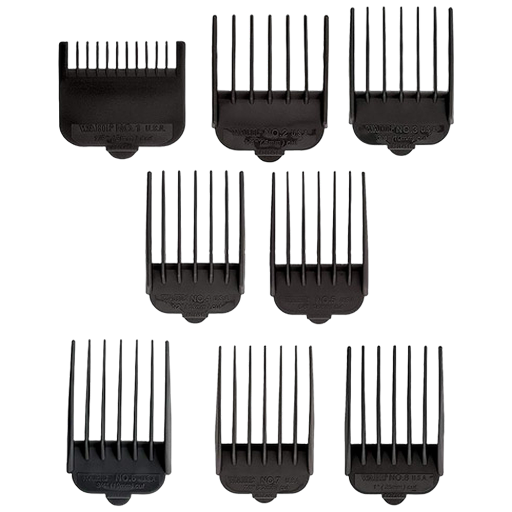 Wahl Clipper Comb Set - 8 Pack, No 1-8
