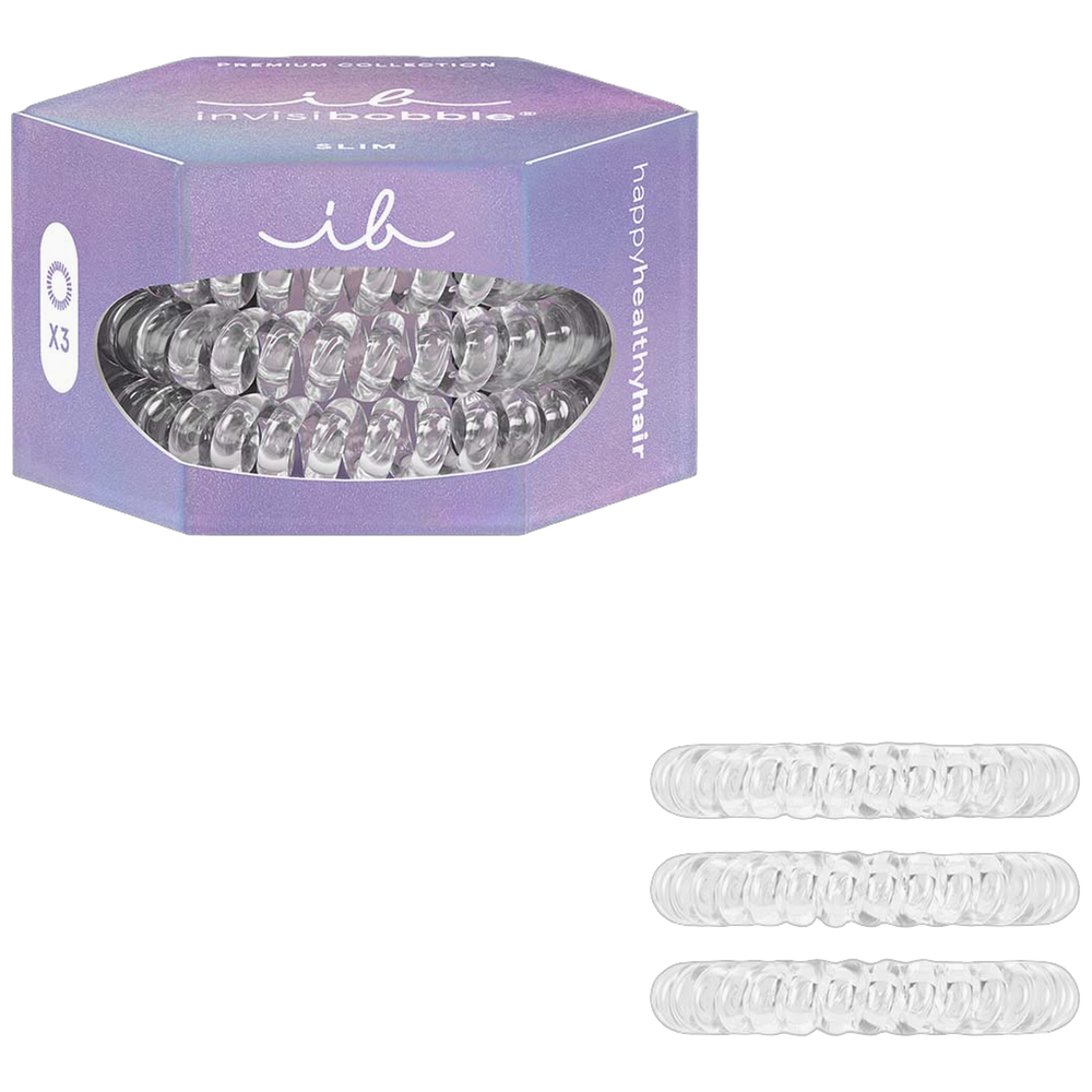 invisibobble - Slim Premium - Crystal Clear 3pc