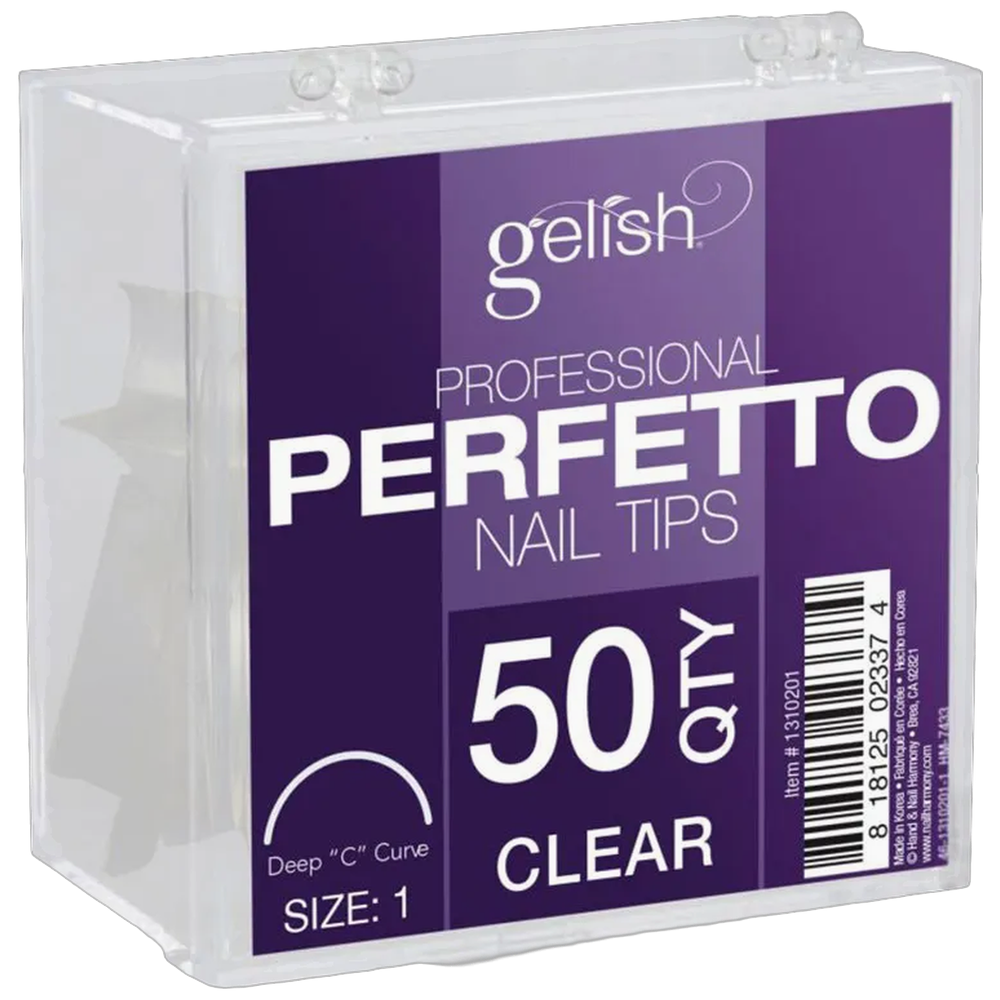 ***Perfetto Tips Clear Size 8 50pk - Gelish