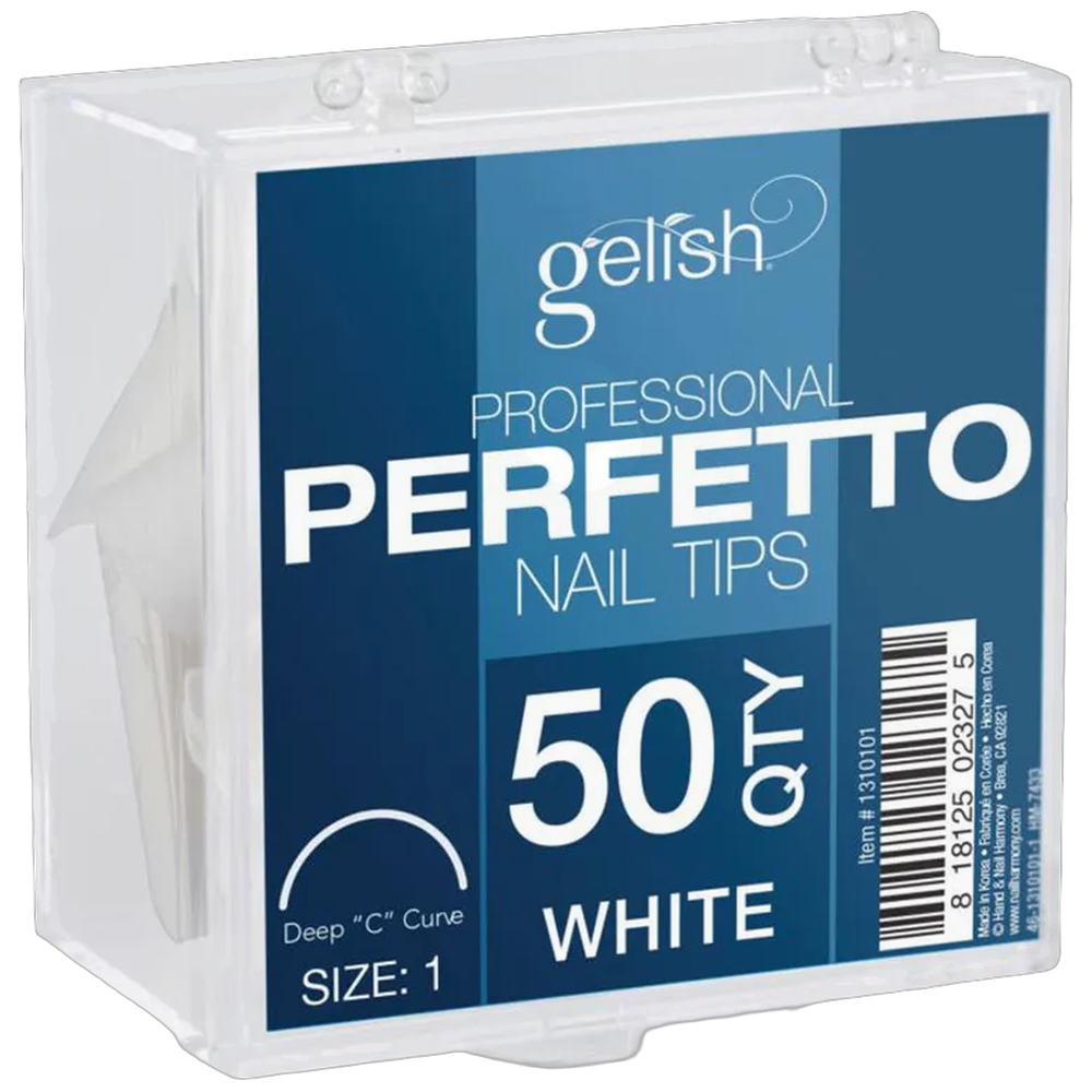 ***Perfetto Tips White Size 5 50pk - Gelish