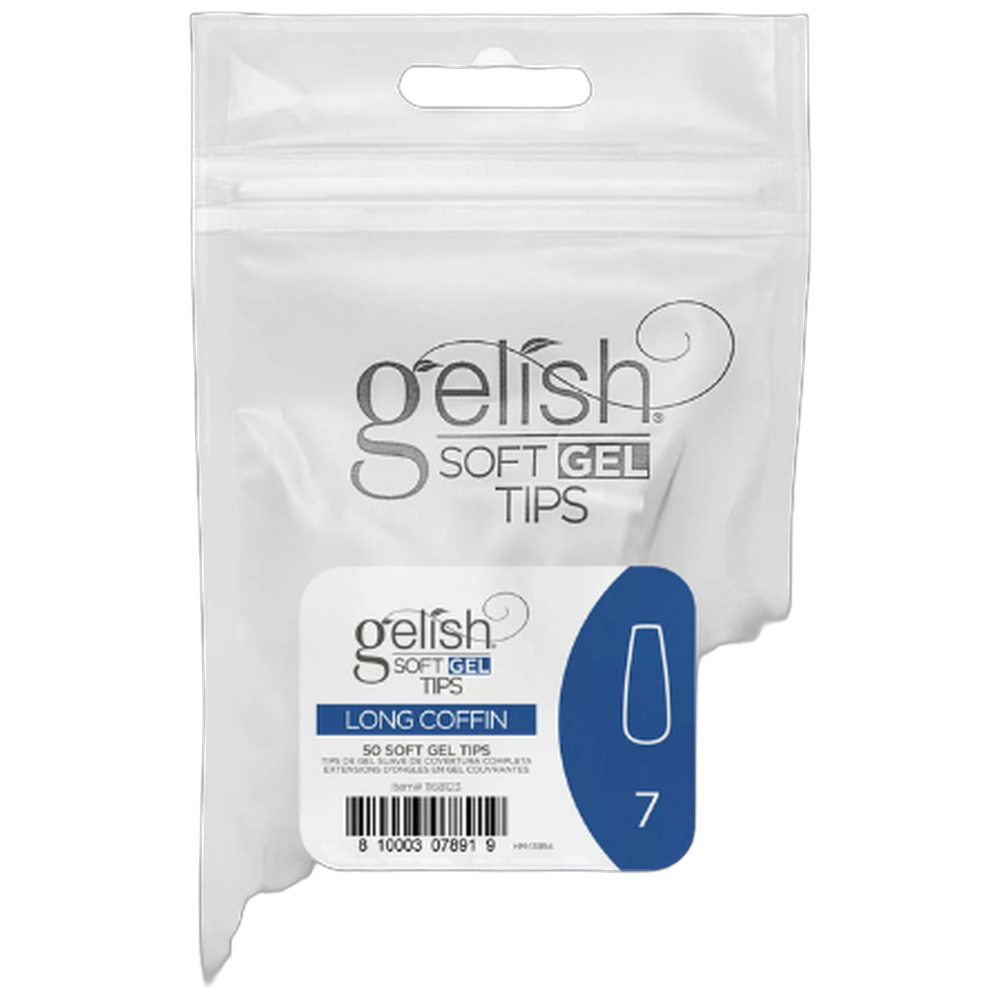 Soft Gel Tips - Long Coffin 7 50pk Refill - Gelish