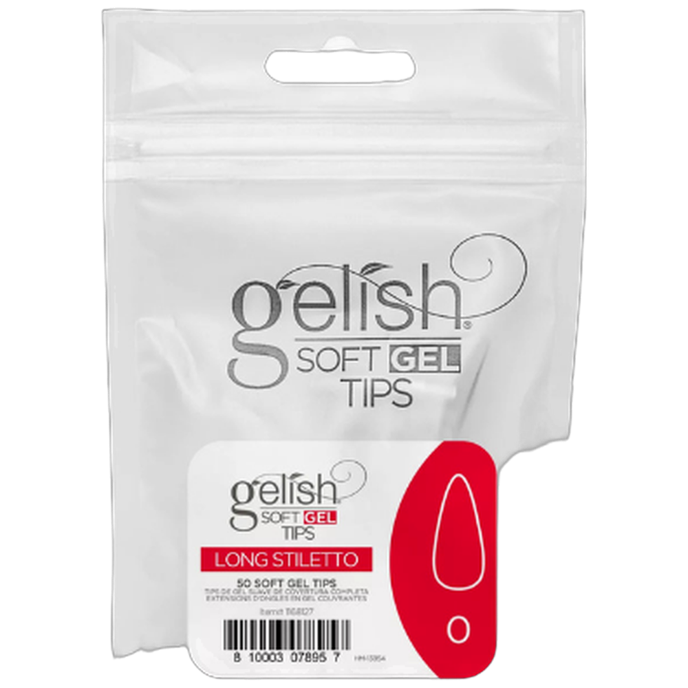 Soft Gel Tips - Long Stiletto 0 50pk Refill - Gelish