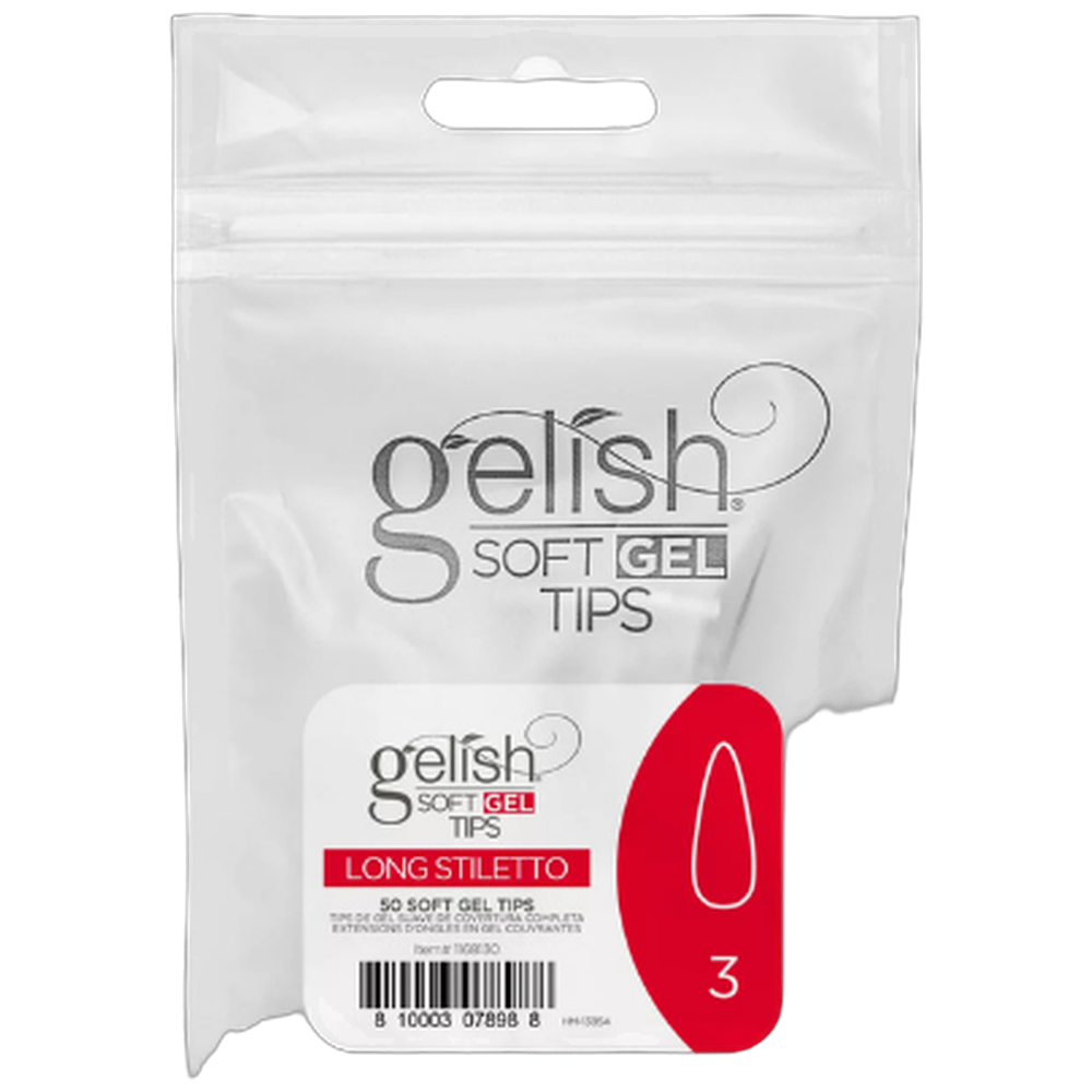 Soft Gel Tips - Long Stiletto 3 50pk Refill - Gelish