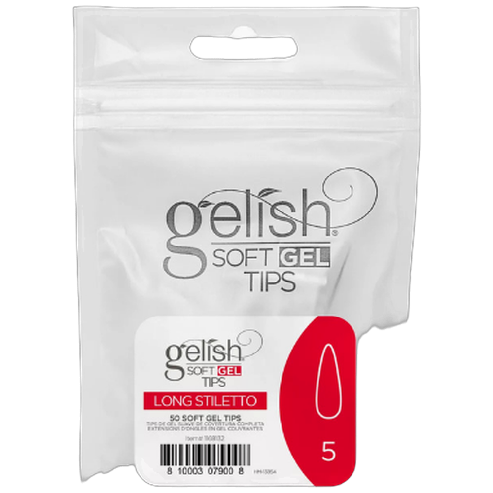 Soft Gel Tips - Long Stiletto 5 50pk Refill - Gelish