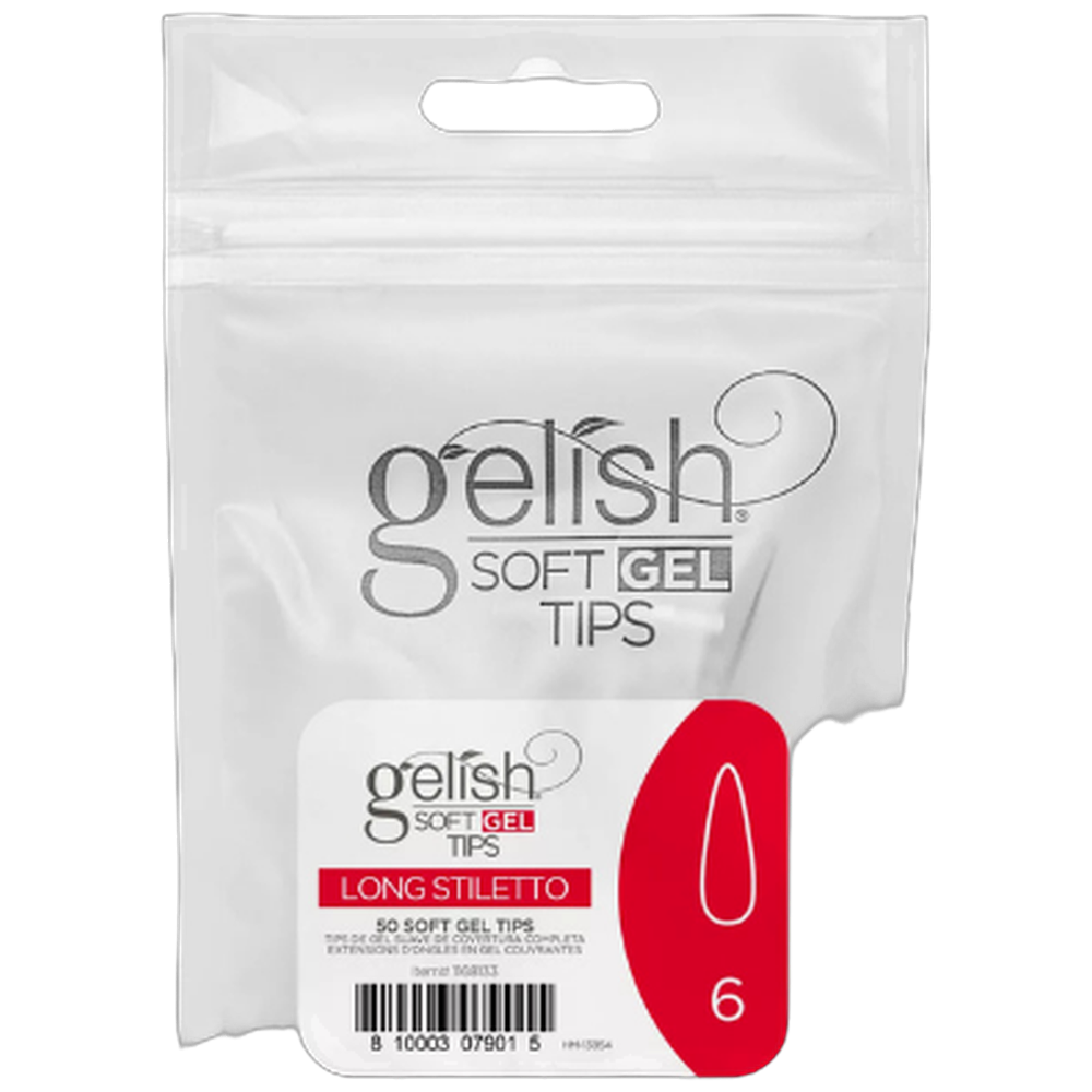 Soft Gel Tips - Long Stiletto 6 50pk Refill - Gelish
