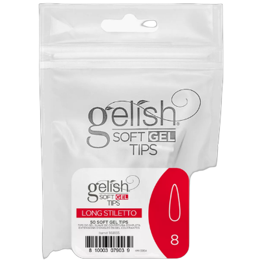 Soft Gel Tips - Long Stiletto 8 50pk Refill - Gelish