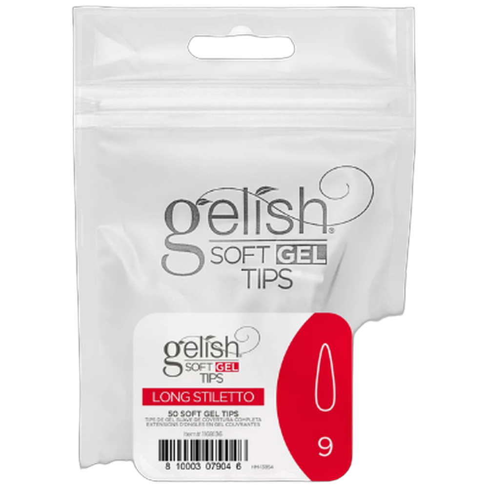 Soft Gel Tips - Long Stiletto 9 50pk Refill - Gelish