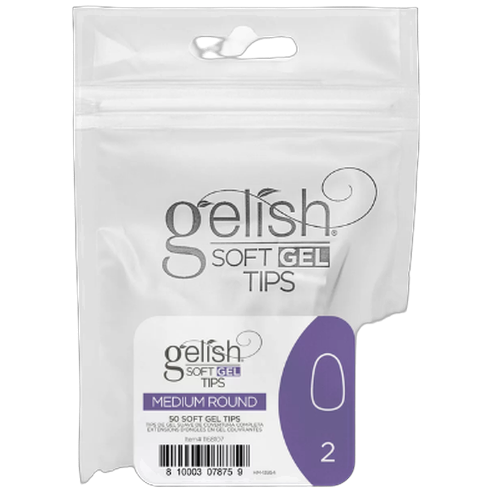 Soft Gel Tips - Medium Round 2 50pk Refill - Gelish