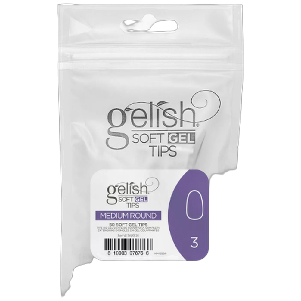Soft Gel Tips - Medium Round 3 50pk Refill - Gelish