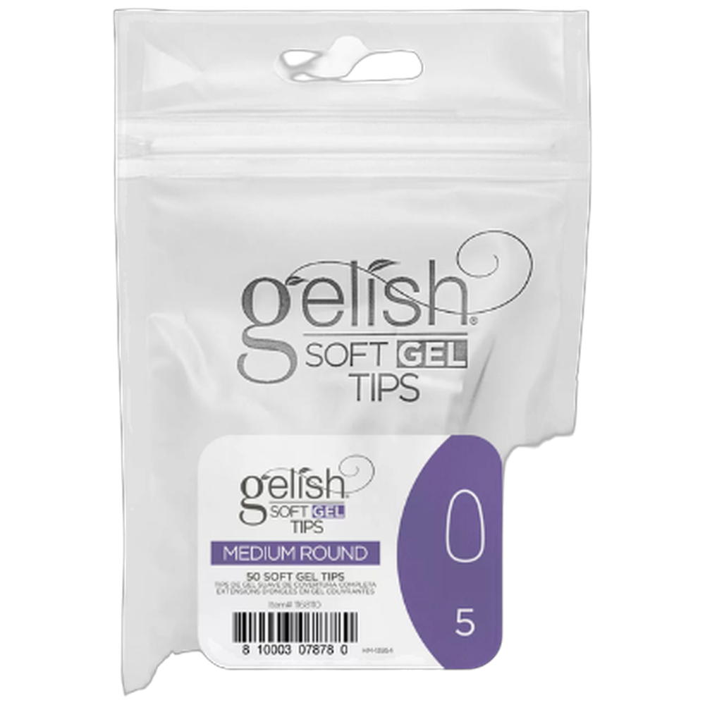Soft Gel Tips - Medium Round 5 50pk Refill - Gelish