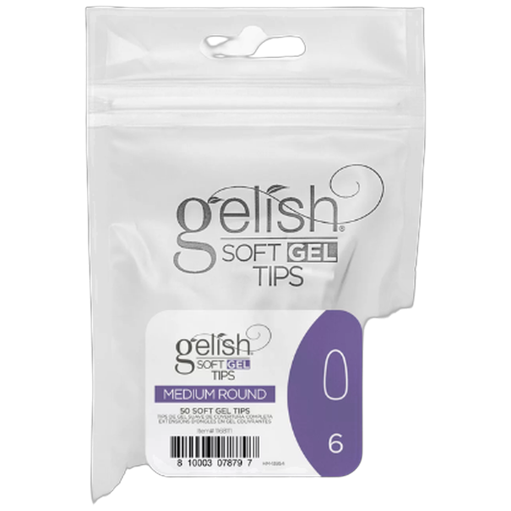 Soft Gel Tips - Medium Round 6 50pk Refill - Gelish