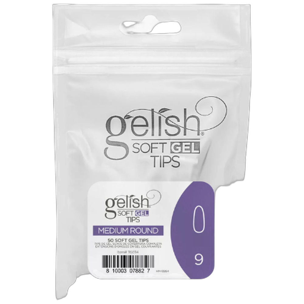 Soft Gel Tips - Medium Round 9 50pk Refill - Gelish