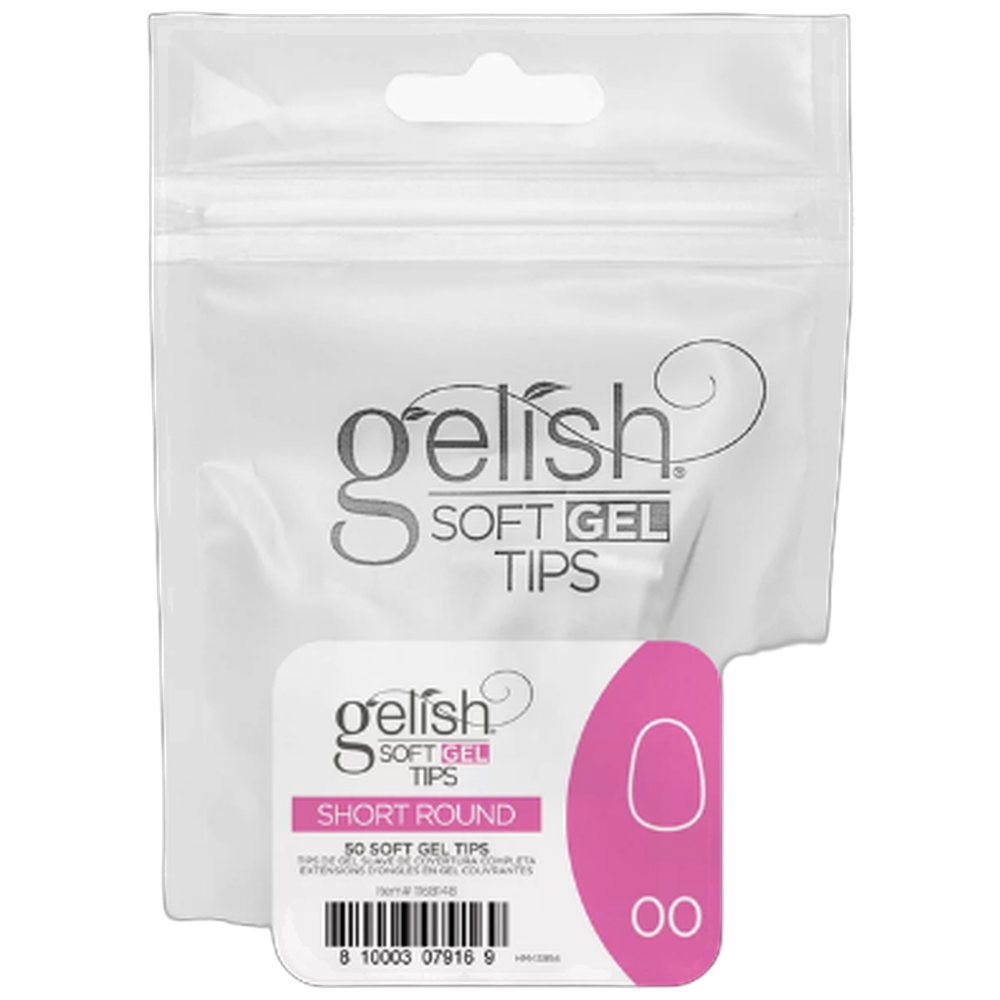 Soft Gel Tips - Short Round 00 50pk Refill - Gelish