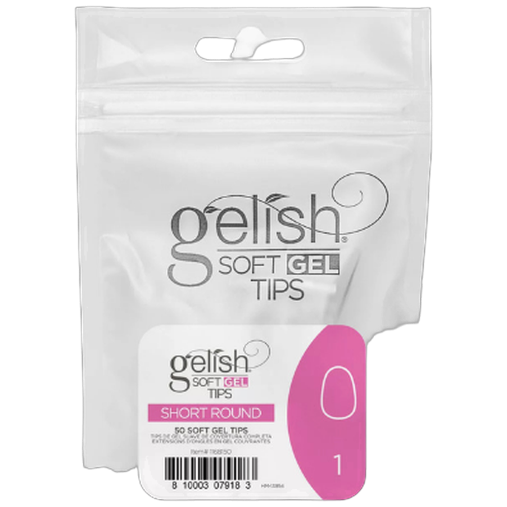 Soft Gel Tips - Short Round 1 50pk Refill - Gelish