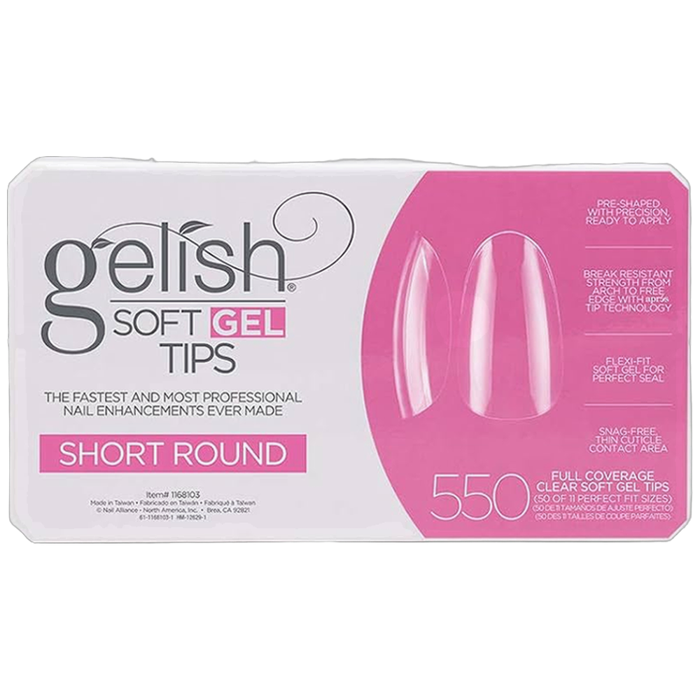 ***Soft Gel Tips - Short Round 550pk - Gelish