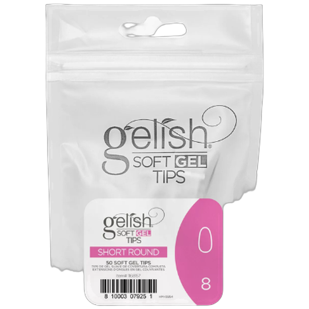 Soft Gel Tips - Short Round 8 50pk Refill - Gelish