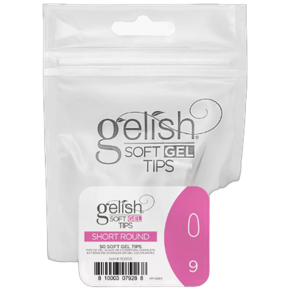 Soft Gel Tips - Short Round 9 50pk Refill - Gelish