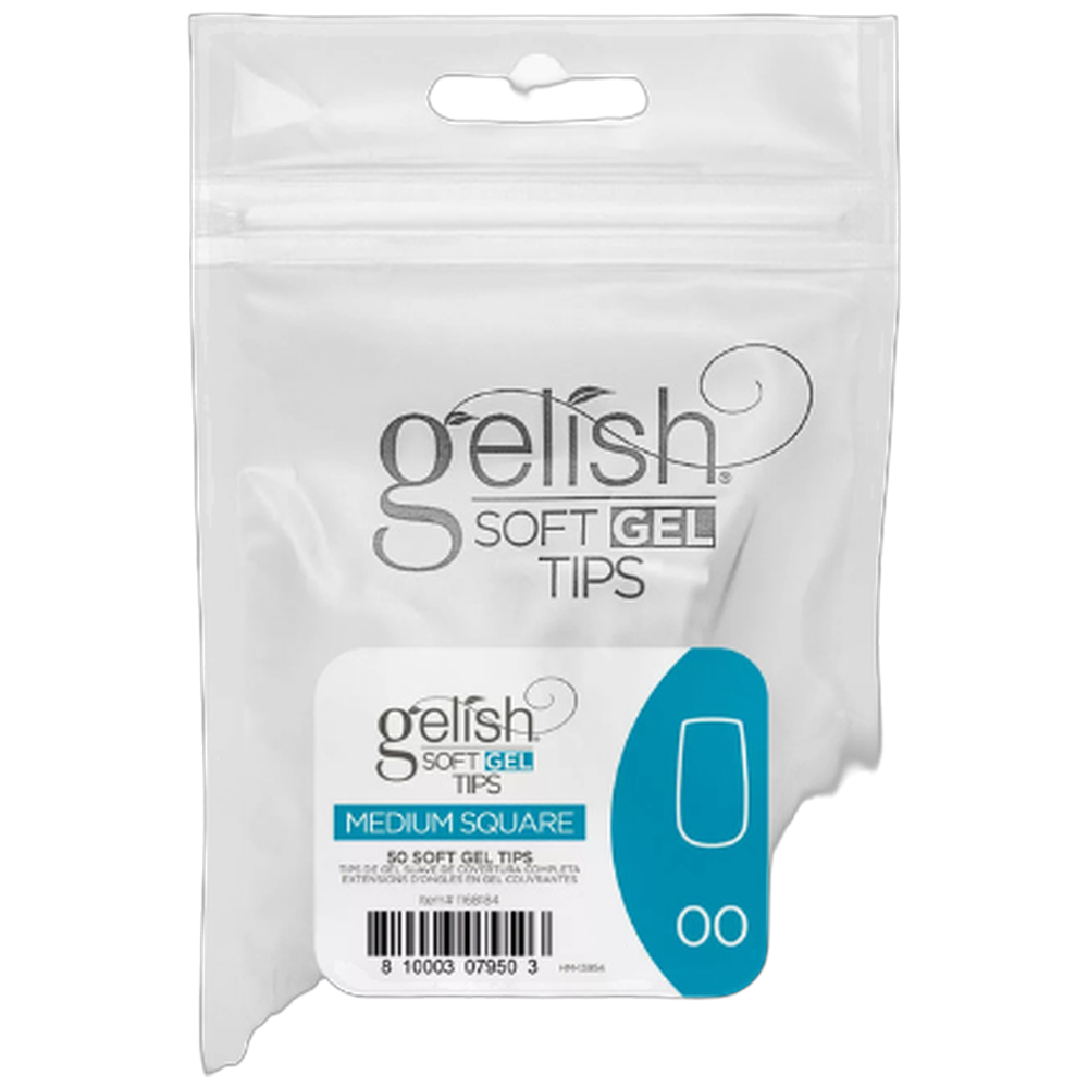 Soft Gel Tips - Square Medium 00 50pk Refill - Gelish