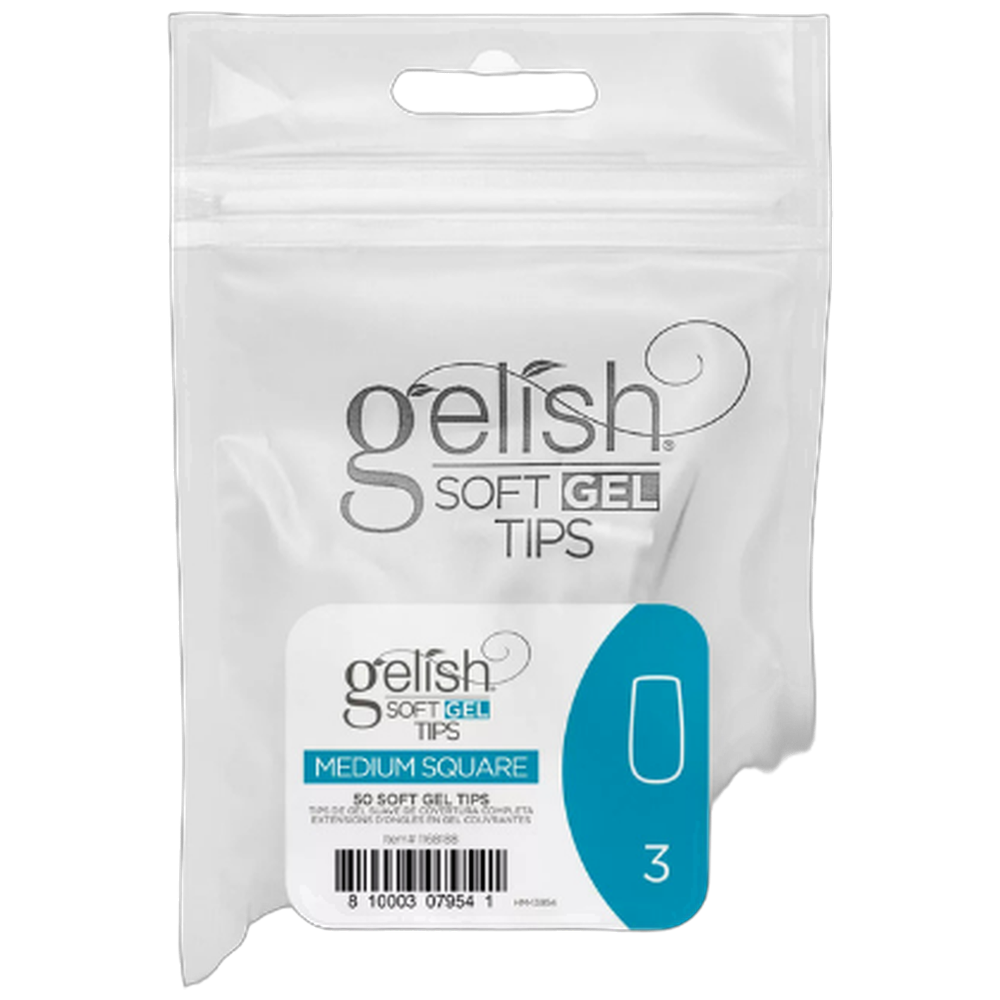 Soft Gel Tips - Square Medium 3 50pk Refill - Gelish