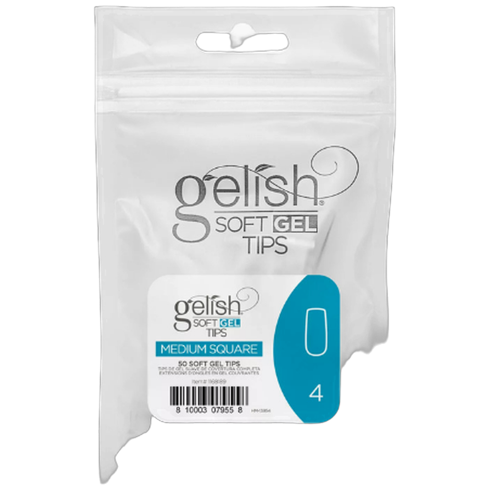 Soft Gel Tips - Square Medium 4 50pk Refill - Gelish
